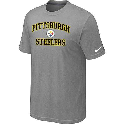 Men's Pittsburgh Steelers Team Logo Gray Nike Short Sleeve T-Shirt FengYun,We sell and wholesale Men's Pittsburgh Steelers Team Logo Gray Nike Short Sleeve T-Shirt FengYun on line form chian!